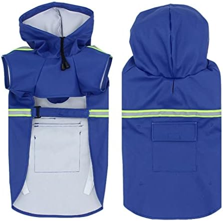 Houkai Pet Dog Dog Raincoat Рефлективни големи средни кучиња водоотпорна јакна Теди мечка големо куче мантил од мантил мантил