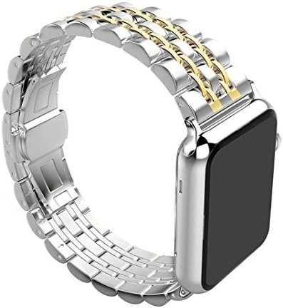 Amzaokay Band компатибилен за Apple Watch Series Ultra SE Series 8 7 6 5 4 40mm 41mm 44mm 45mm 49mm/ Series 3 2 1 38mm 42mm за жени мажи, не'рѓосувачки
