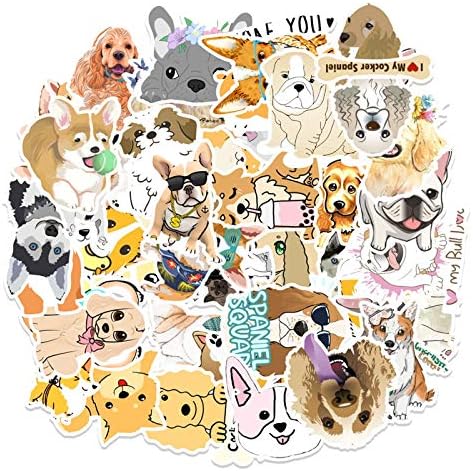 Налепници за кучиња-50 парчиња Ѕидни Налепници За Деца Возрасни Симпатична Златен Ретривер Каваи Vsco Девојки Налепници За Шишиња