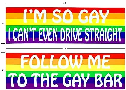 ЛГБТК налепници за браник на гордоста, 10*3inch, пакет од 2 LGBTQ-PK-A