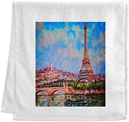 Алаза рачни крпи за миење садови, разнобојно сликарство на Ајфеловата кула и сакре коер ултра меки и апсорбирачки крпи