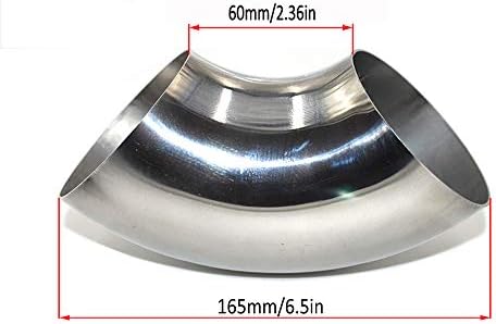 3 не'рѓосувачки челик 304 мандел свиткање на лактот 90 ° дебелина 18GA/.047 wallид погоден за цевка издувна лактот изменета, скалила,