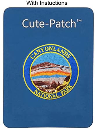 Национален парк со симпатична кањонска кањонска кањонландс извезено железо на лепенка на отворено за пешачење за кампување со ранец