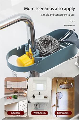 Оское кујнски мијалник за складирање на мијалник за сунѓер за одводнување на полици за држач за тапаци за висина за бања кујна кујна