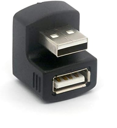 Piihusw аголен USB адаптер 180 степени машки до женски USB 2.0 адаптер USB2.0 Тип А конвертор конектор за тесно вклопување