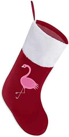Фламинго розови црвени Божиќни празнични чорапи дома украси за Божиќно дрво Камино виси чорапи