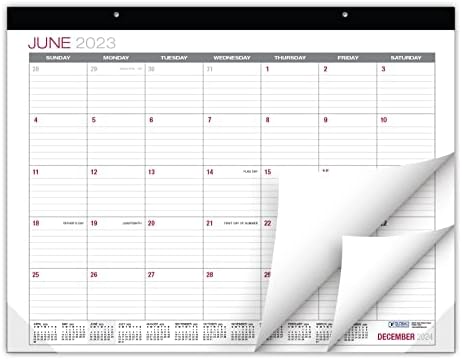 Глобални печатени производи Професионален биро календар 2024: Месечни страници - 22 x17 - работи до декември 2024 година