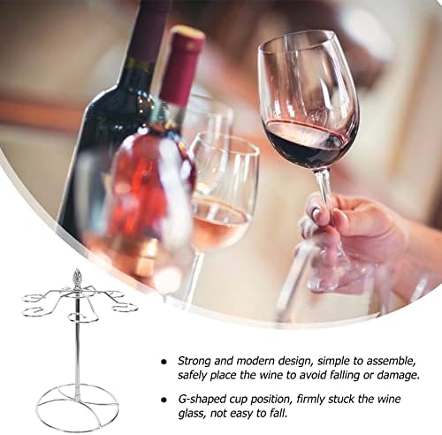 Абаодам 3 парчиња креативно вино стакло стојат дренажа на чаша држач за стаклена чаша решетка за складирање на полица за складирање