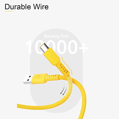 Hichain USB A до USB C кабел, кабел за полнење од 4 стапки од типот C, мек допир кабел, водоотпорен, трансфер на податоци за Huawei/HTC/Xiaomi/Galaxy