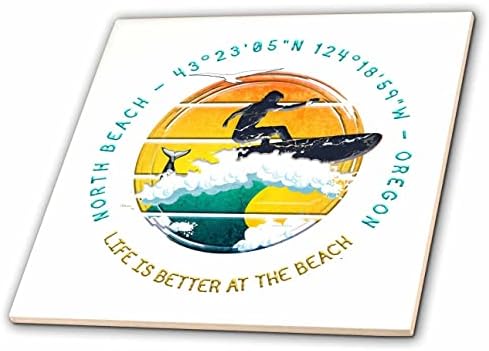 3drose Американски плажи-Северна Плажа, Coos Каунти, орегон лето кул подарок-Плочки