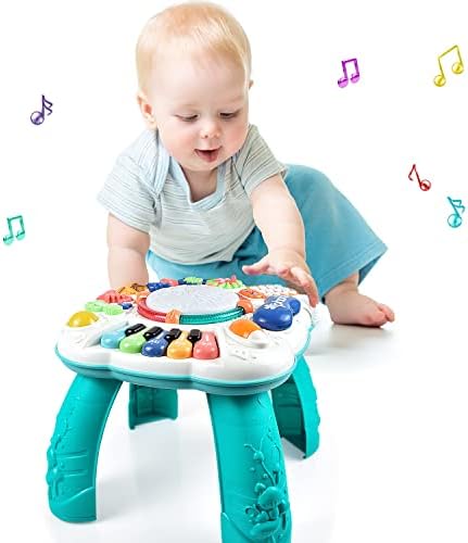 Dahuniu Бебе музичка играчка- ангажирачки центар за активности за бебиња за 6 12 18 месеци- безбеден, здрав и забавен
