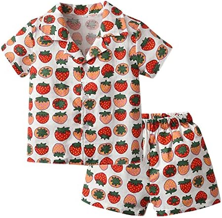 Xbkplo бебе девојче спие 3-6 месеци детска облека t пижами бебе цврста облека за спиење дете поставена големина 4T девојки облека