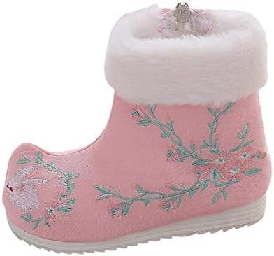 Новородени чевли Деца чевли XLOTH чевли whinter зимски снежни чизми извезени печатени чевли етнички стил памучни чизми за новороденчиња