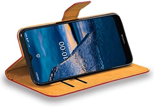 Nokia C5 Endi Случај, CaseExpert® Вистинска Кожа Kickstand Флип Паричник Торба Капак За Nokia C5 Endi Црна