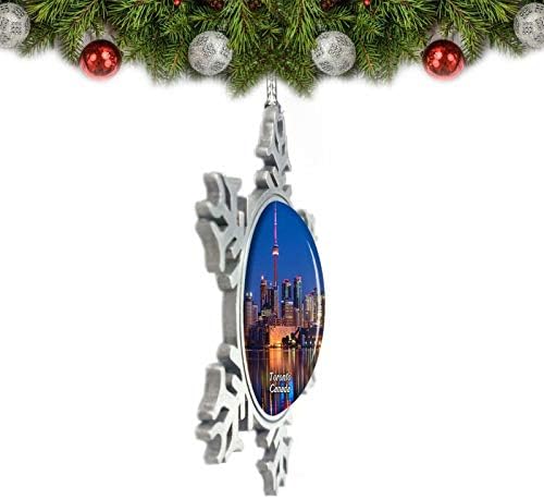 Умсуфа Канада ЦН кула Торонто Божиќна украс за украсување на дрво кристален метален сувенир подарок