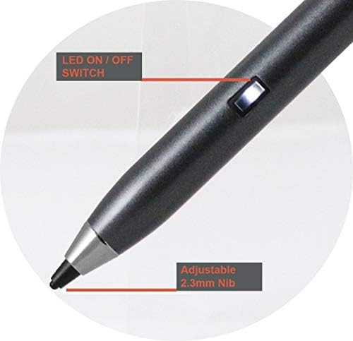 Бронел Греј фино точка дигитална активна стилусна пенкало компатибилна со Asus Zenbook 14 UM431DA 14 инчи | Asus ZenBook 14 UM433DA 14 инчи