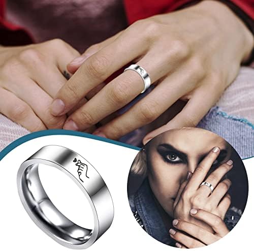 2023 Нов едноставен титаниумски челик прстен женски ринг -цртан филм симпатичен накит прстен животински прстени