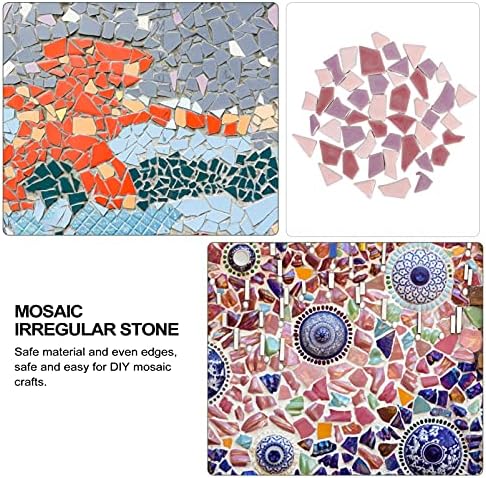 Doitool Backsplash Tile 2 парчиња занаетчиски накит мозаик форми деликатни g керамички мелени облици DIY чипови керамика камења