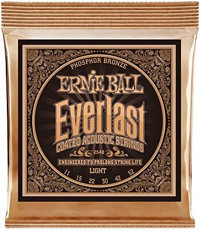 Ernie Ball Everlast Light Fosphor Bronze Acoustic Guitar, жици, 11-52 мерач