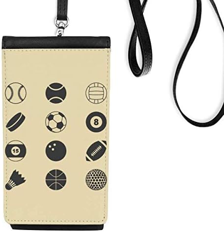 Кола класа Спорт Едноставна шема на геометрија Телефонска чанта што виси мобилна торбичка со црн џеб