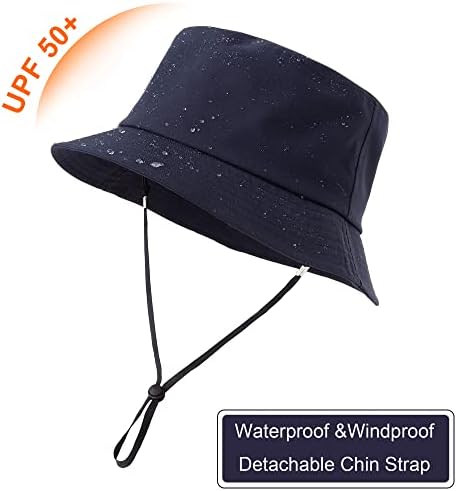 Водоотпорна корпа од Ланцом, водоотпорна корпа за сонце на отворено плажа, буни капа за дожд за мажи, спакуван риболов пешачење