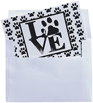 Куче Стационарни Картички Со Четири Дизајни Празно внатре за куче ви благодариме забелешки, миленичиња сочувство за ветеринари,