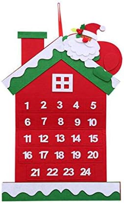 Големи Украси Божиќен Календар Божиќно Доаѓање Со Џебови Филц Домашен Декор Хартија Божиќни Украси За Дома