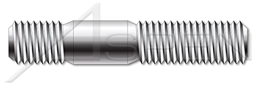 M8-1,25 x 35mm, DIN 938, метрика, столпчиња, двојно завршување, завршен крај 1,0 x дијаметар, не'рѓосувачки челик A2