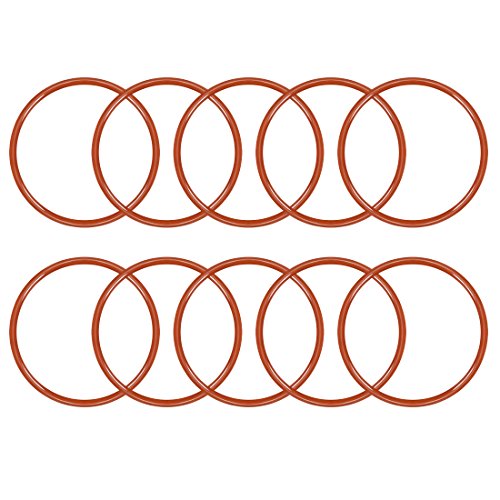Uxcell Silicone O-прстен, 45мм надворешен дијаметар, 40,2 mm внатрешен дијаметар, ширина од 2,4 mm, прстени за запечатување на запечатување