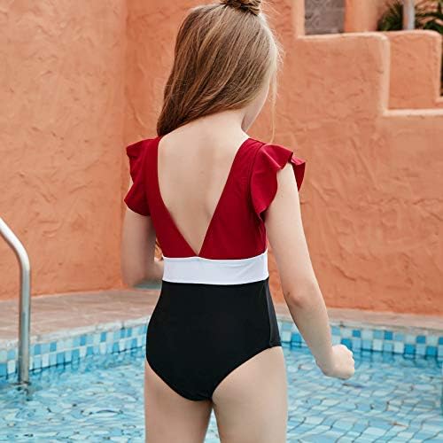 Хуаи едно парче руфли костими за капење за девојки за капење костуми Деца девојчиња плажа базен облека лето заштита од сонце брзо