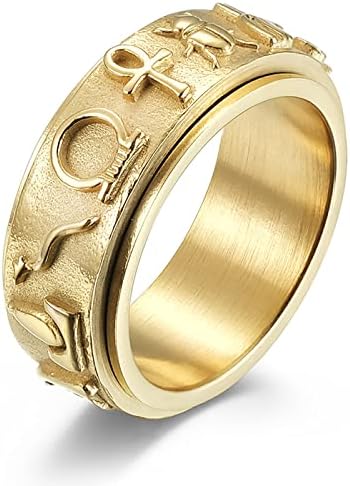 yomlry fidget прстен не'рѓосувачки челик обичај персонализиран фиџет прстени за вознемиреност кај жени мажи Анхн прстен вознемиреност