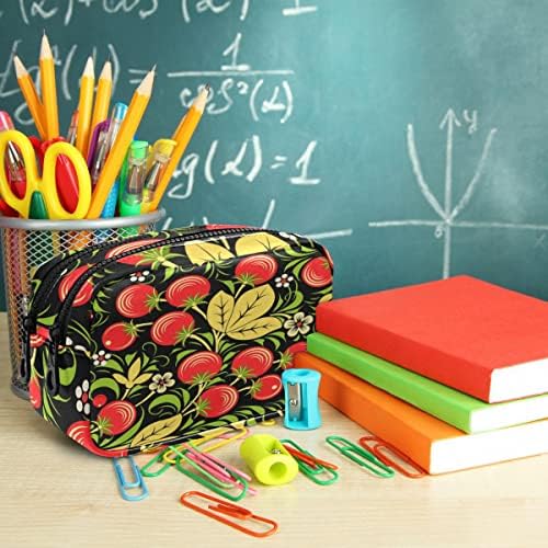 Глафи ​​Бери овошје остава молив случај со голем капацитет торбичка за молив, преносна козметичка кеса за училишни канцелариски колеџ патувања