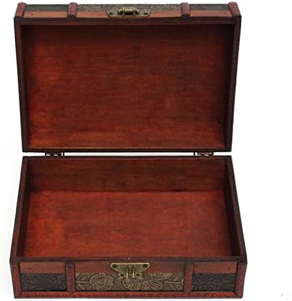 Quul Античка дрвена кутија Ретро Исклучителна кутија за складирање Кинески десктоп кутии за кутии за сортирање на креативен подарок