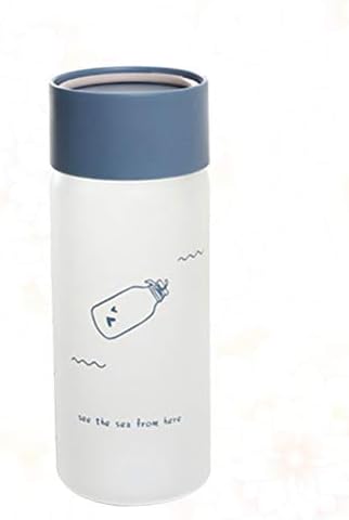 Besportble 300 ml замрзнато стаклена чаша за вода цртан филм шема декор преносни девојки шише Дома кујнски пијалок шише со одвојлива опрема за