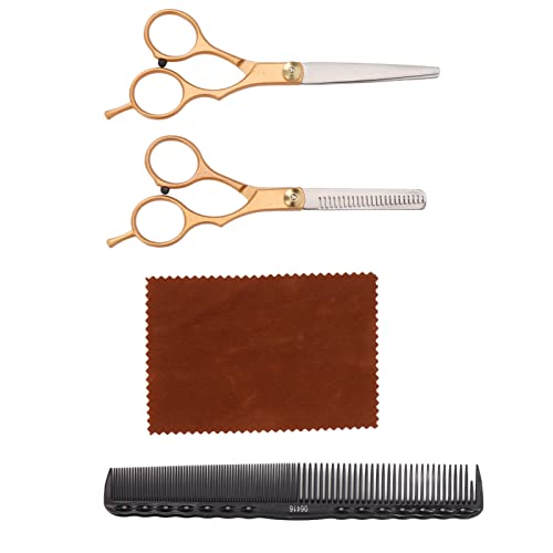 Комплет Ножици За сечење коса, Професионални Алатки За Берберска Коса Поставете Ножици За Разредување Додатоци Сребрен Ergономски Дизајн Закривена