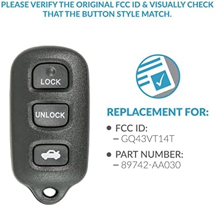 Keyless2Go Замена За Нов Влез Без Клуч Далечински Автомобил Клуч Фоб 4 Копче FCC GQ43VT14T