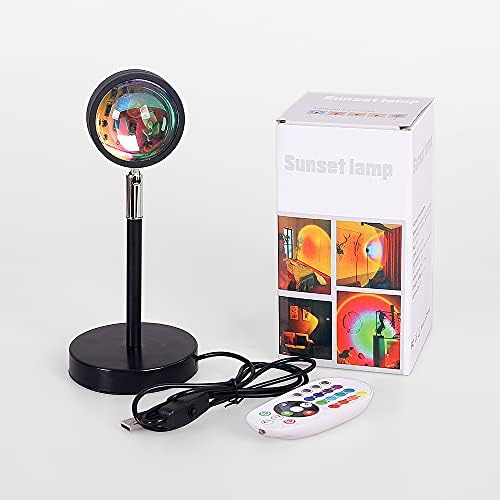 Зајдисонце Светлина Проектор со Далечински Управувач &засилувач; 16 Боја Менување, USB Ноќно Светло, Романтични Подни Светилки За Спална