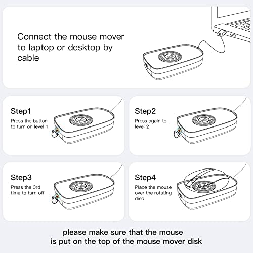 Mlsac Глушец Jiggler, незабележлив глушец за Будење На Компјутерски Лаптоп, Автоматски Двигател На Глувчето, Без Софтвер, Го Одржува