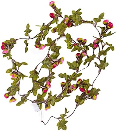 Vorcool 2. 2m вештачки цветни лозови жица светло зеленило Гарланд лажни лисја растенија faux цвеќиња декорација за домашна кујна градина