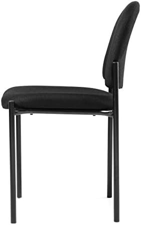 Канцелариски фактор Стабилен стол за гости, ткаенина тапациран стол за чекање за бизнис, канцеларија на доктор, лоби, дополнително