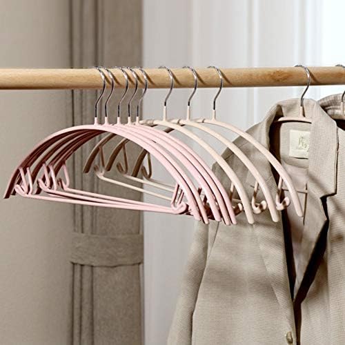 Jeonswod 10 парчиња облека за закачалки кои не се лизгаат, кои не се лизгаат, пластично широко рамо полукружена закачалка беспрекорна организатор