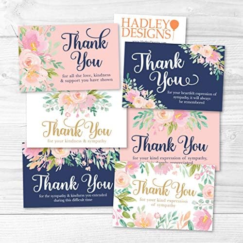24 морнарички цветни симпатии Ви благодариме картички со коверти, погреб за безобразност Благодарам белешка, материјали за благодарност од сочувство,