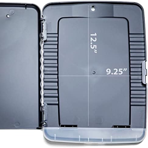 Oic® Тенок Кутија За Складирање На Таблата Со Исечоци, 10 1/2 H x 14 1/2 W x 1 1/4 D, Јаглен/Сива Боја