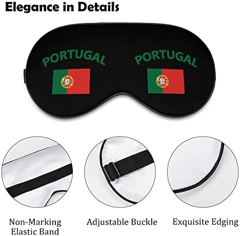 Знаме на португалија Мека Маска За Очи Ефикасно Засенчување Маска За Спиење Удобност Врзани Очи Со Еластичен Прилагодлив Ремен