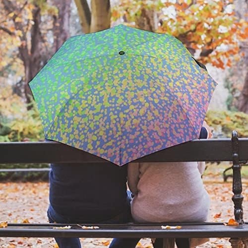 Апстрактна Пастелна Боја Виножито Патување Чадор Пренослив Ветроупорен Преклопен Чадор За Дожд Автоматско Отворање Затвори