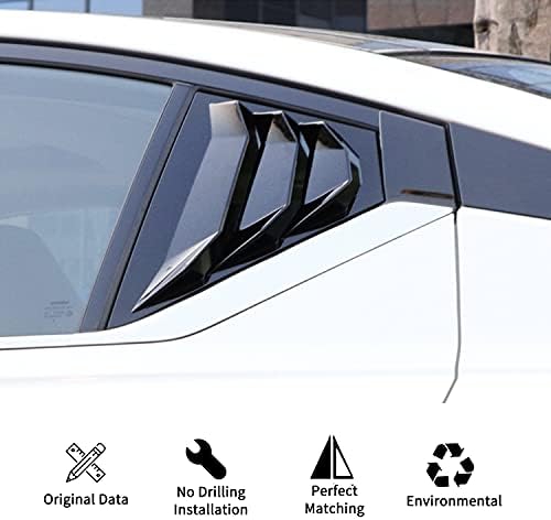Dxgtoza Прозорец Решетки за 2019-2023 Nissan Алтима Тркачки Стил Прозорец Вентилација За Воздух Лувер Лажичка Нијанси Покриваат