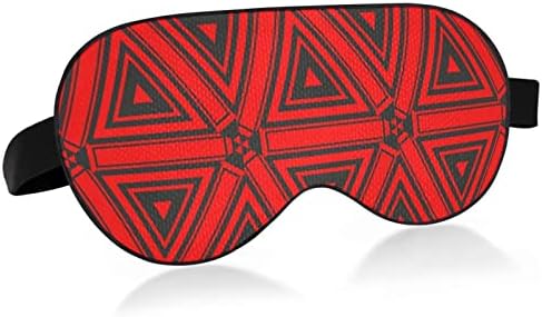 Unisex Sleep Eye Mask Geometrictic-Red-Black-Plaid-Tartan Night Sleep