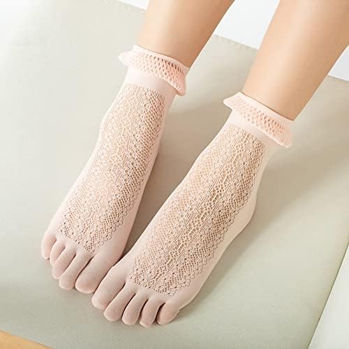 Womenените солидни чипка од чипка чорапи шупливи копачки чорапи со пети чорапи ретардирана облека
