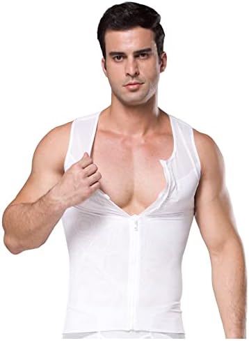 Машки кошули за мажи, кошули за компресија на каросерија за компресија на стомакот, контролирана резервоар за резервоарот за
