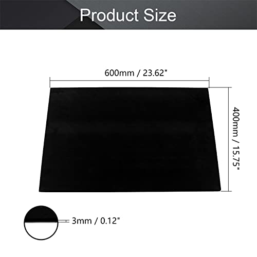 Othmro 2PCS Проширен ПВЦ лист 15,75 *23.6 Црна печатење на црна печатење ригидна ПВЦ табла, 3/25 дебела лесна ригидна пена ПВЦ -плоча